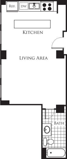 Studio A3 floor plan