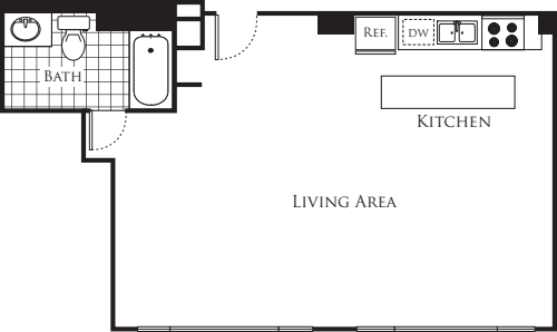 Studio C1 floor plan