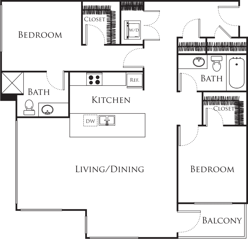 B12- Income Restricted floor plan