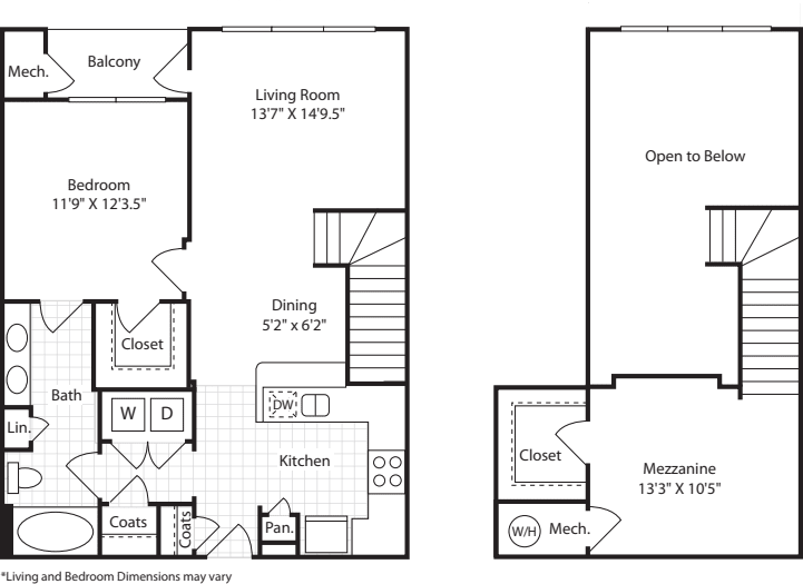 1 Bedroom G floor plan