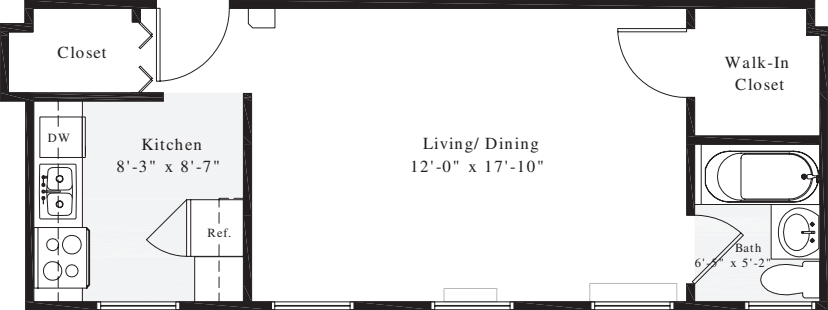 Studio G floor plan