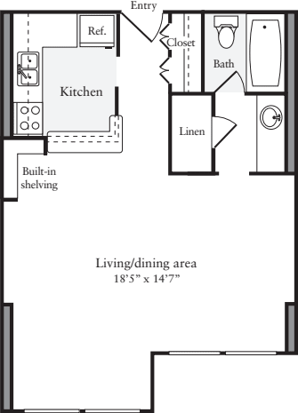 Studio M floor plan