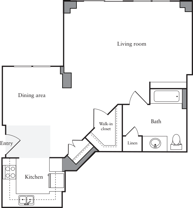 Studio W floor plan