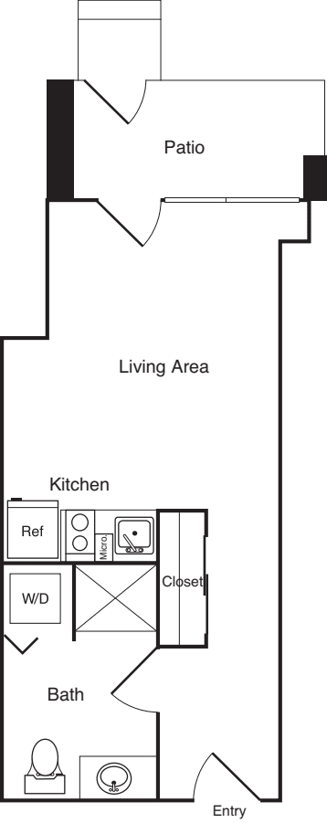 Studio D - Unit G floor plan