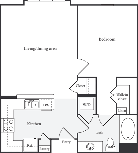 1 Bedroom A floor plan