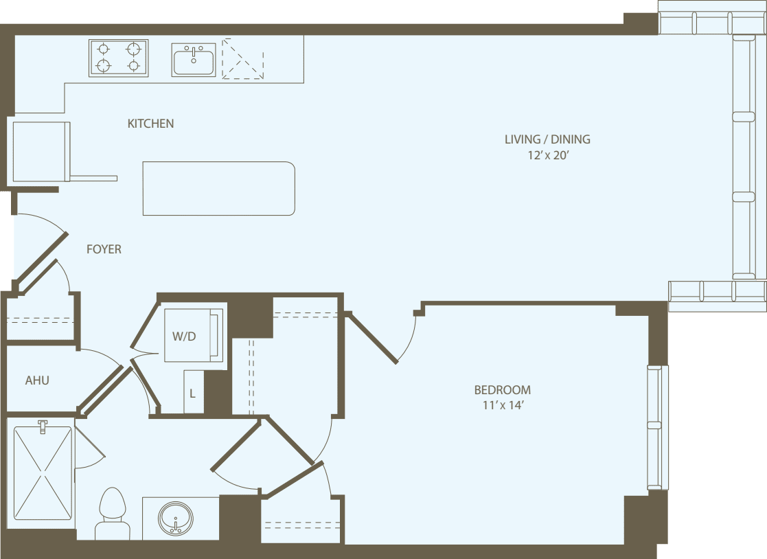 1 Bedroom I floor plan