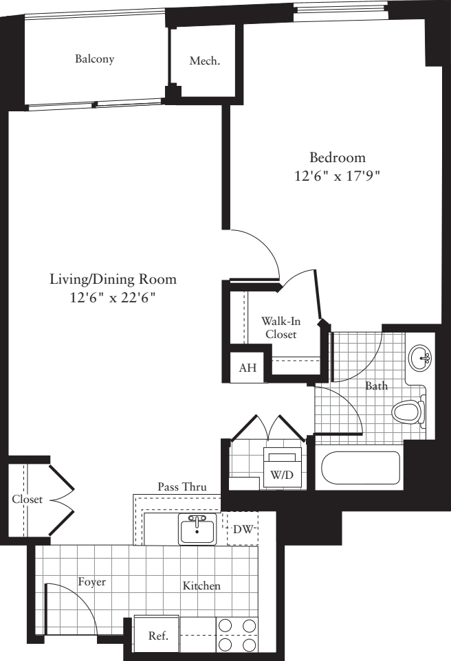 1 Bedroom I floor plan