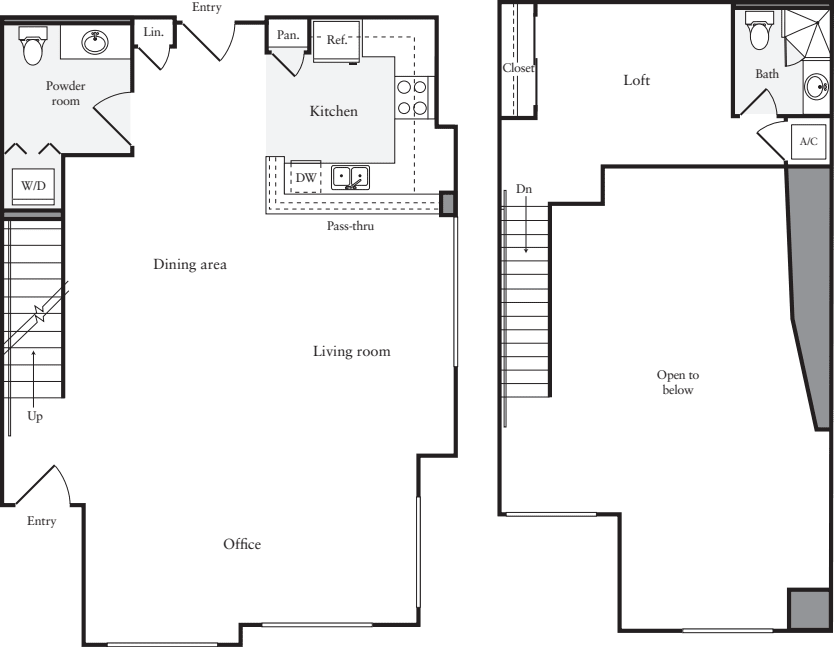 1 Bedroom H floor plan