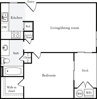 1 Bedroom A floor plan