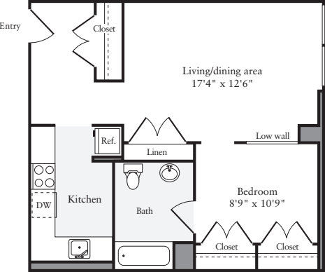 The Lofts Studio C floor plan