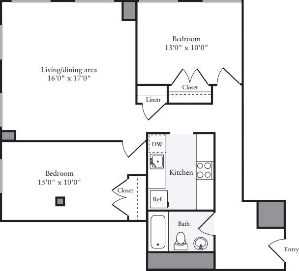 The Lofts 2 Bedrooms O floor plan