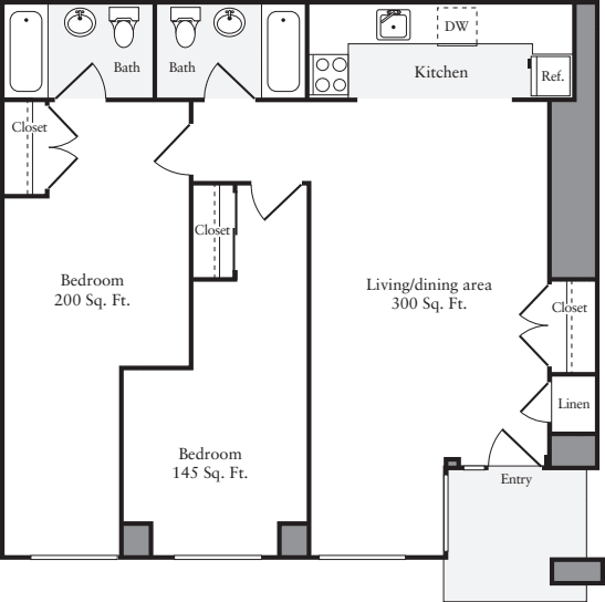 The Lofts 2 Bedrooms R floor plan