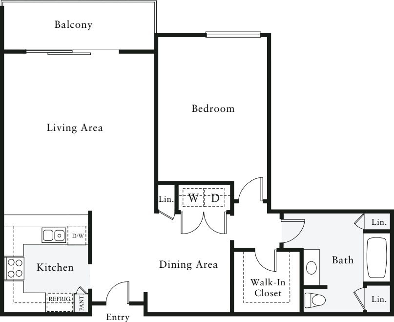 1 Bedroom N floor plan