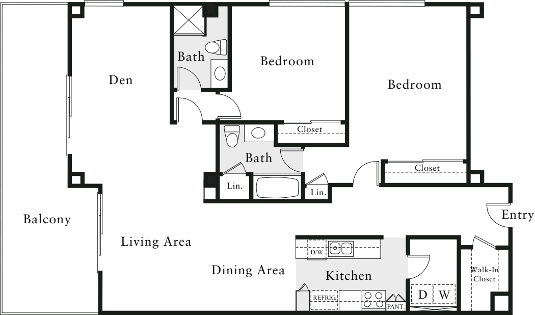 2 Bedrooms I floor plan
