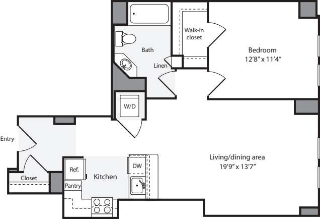 1 Bedroom I floor plan