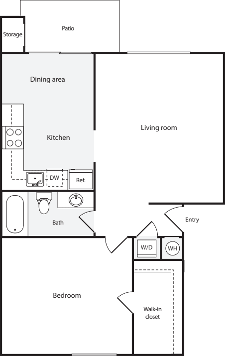 1 Bedroom A floor plan