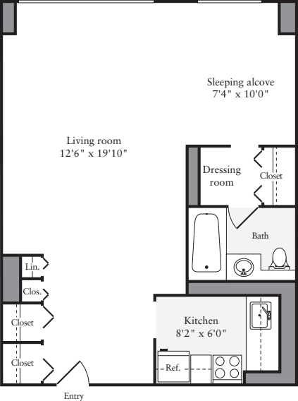 Studio G floor plan