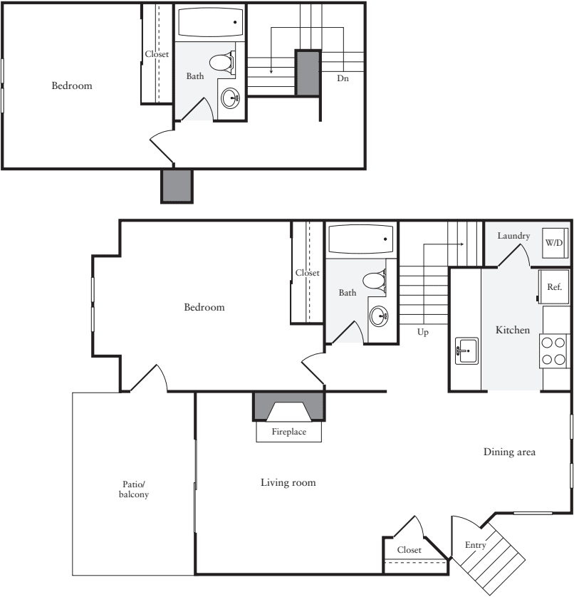 2 Bedrooms C floor plan