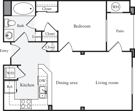 1 Bedroom A floor plan