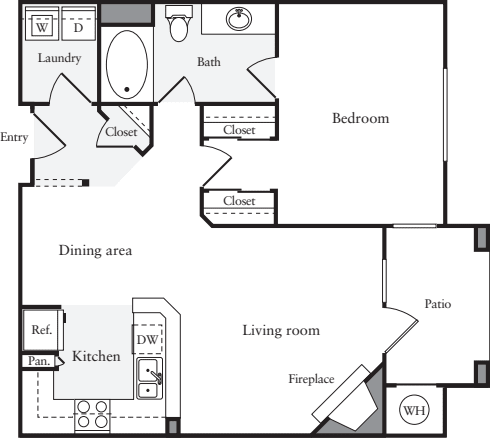 1 Bedroom C floor plan