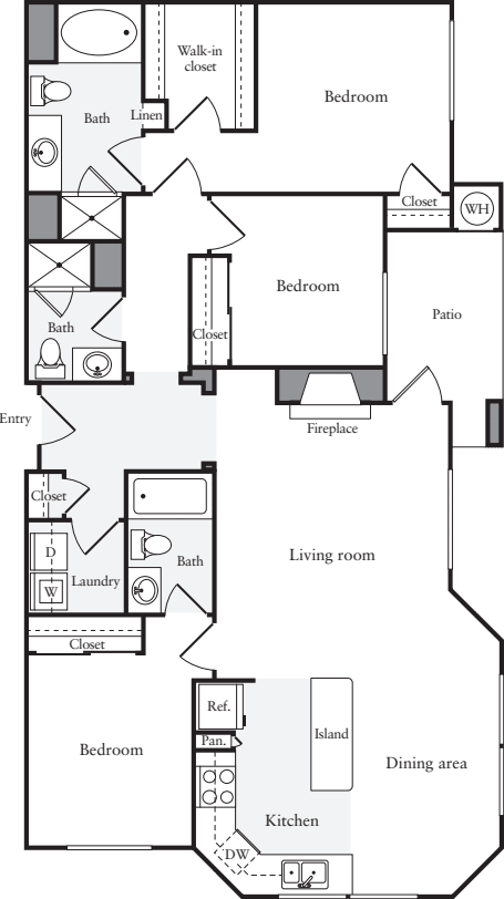 3+ Bedrooms B floor plan