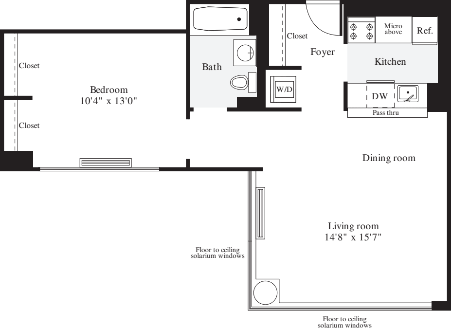 1 Bedroom A floor plan