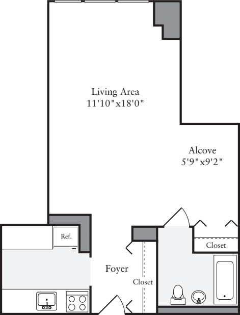 Studio B floor plan