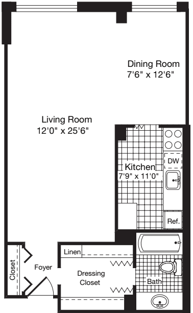 Studio B floor plan