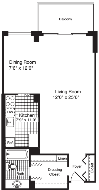 Studio D floor plan