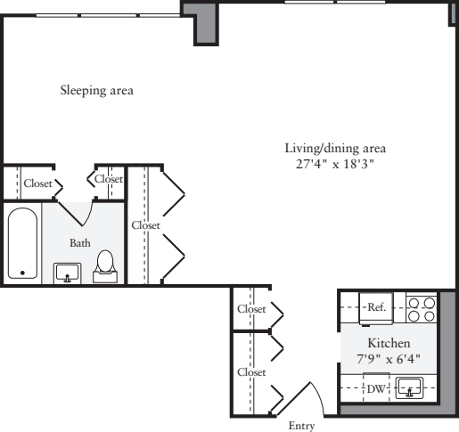 Studio B floor plan