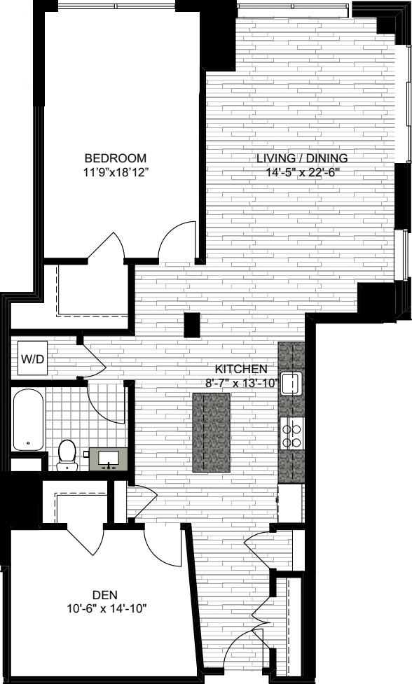 1 Bedroom TTT floor plan