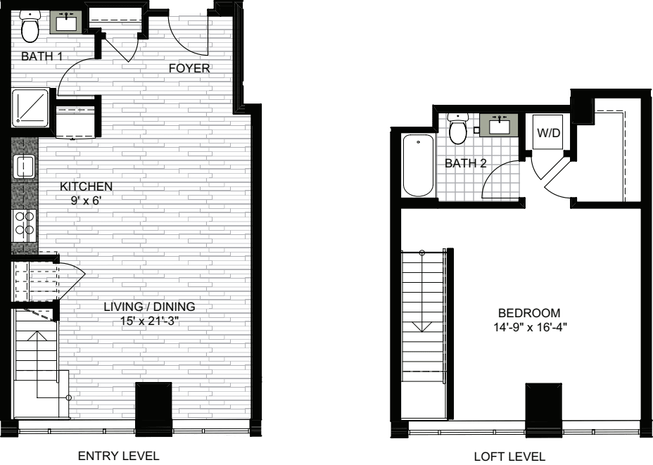 1 Bedroom BB floor plan