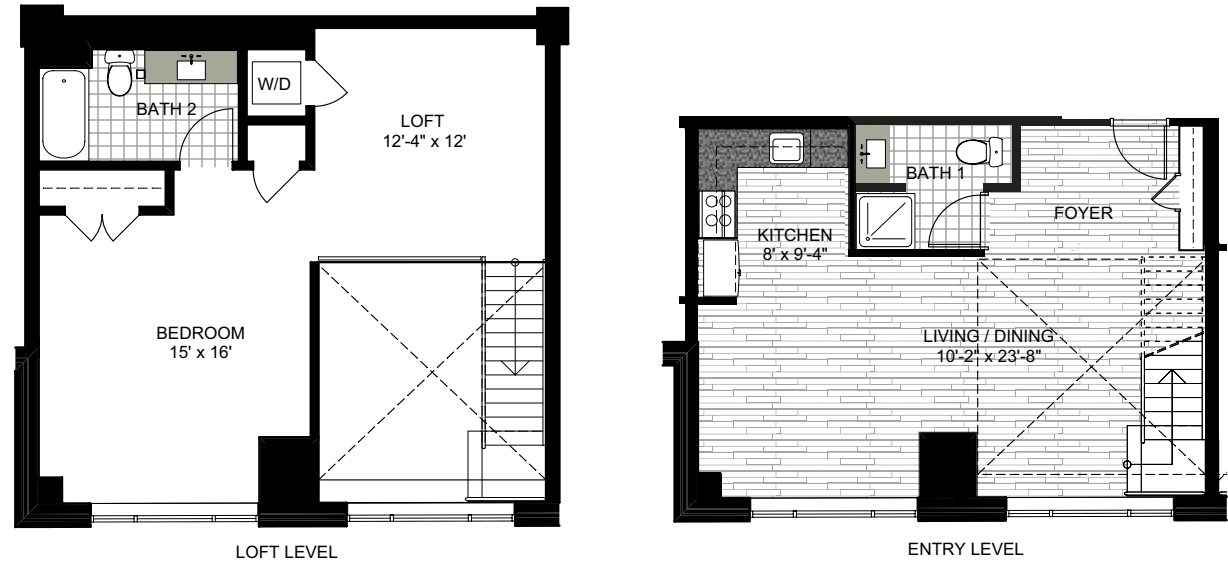 1 Bedroom RR floor plan