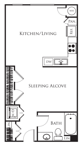 Studio A floor plan