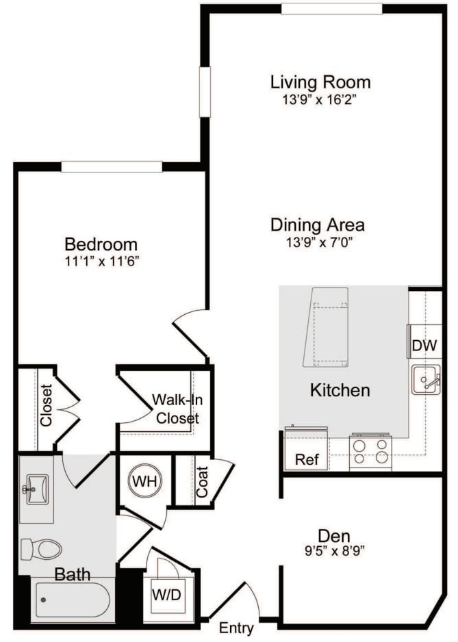 B-1 Den floor plan