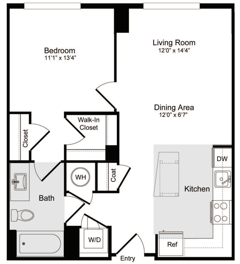 A-1e Type A floor plan