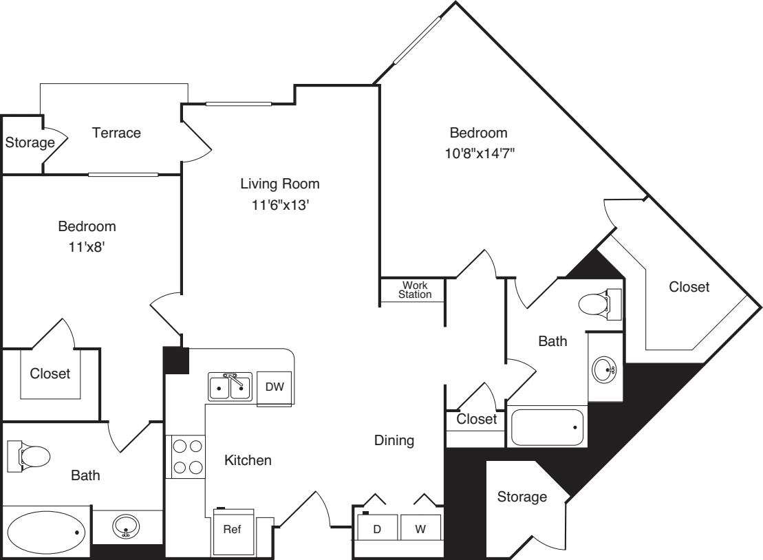 2C floor plan
