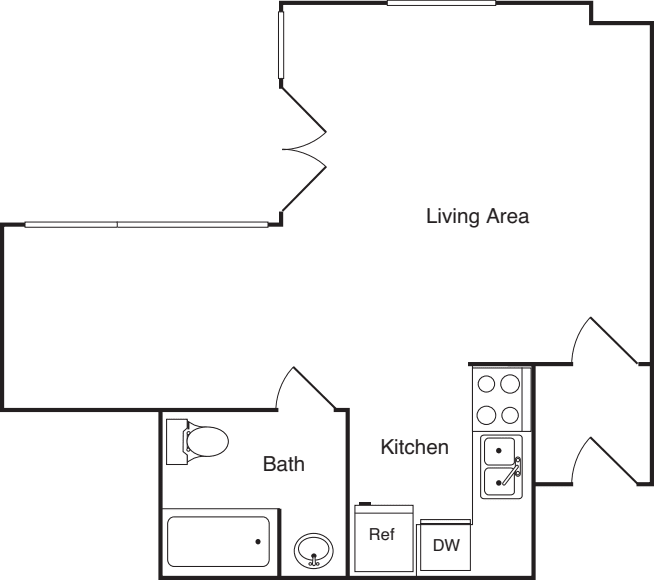 Live - Work Studio - J floor plan
