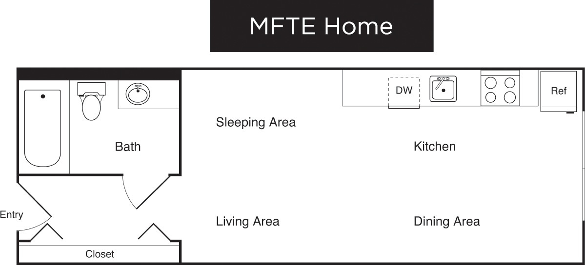 Studio A- Income Restricted floor plan