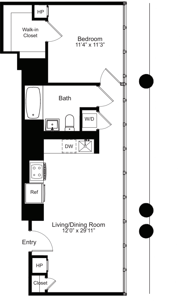 One Bedroom G 20 floor plan