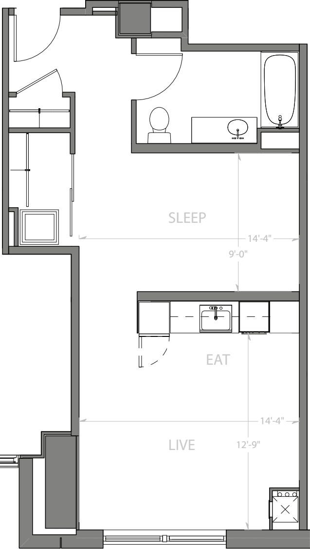 Studio C floor plan
