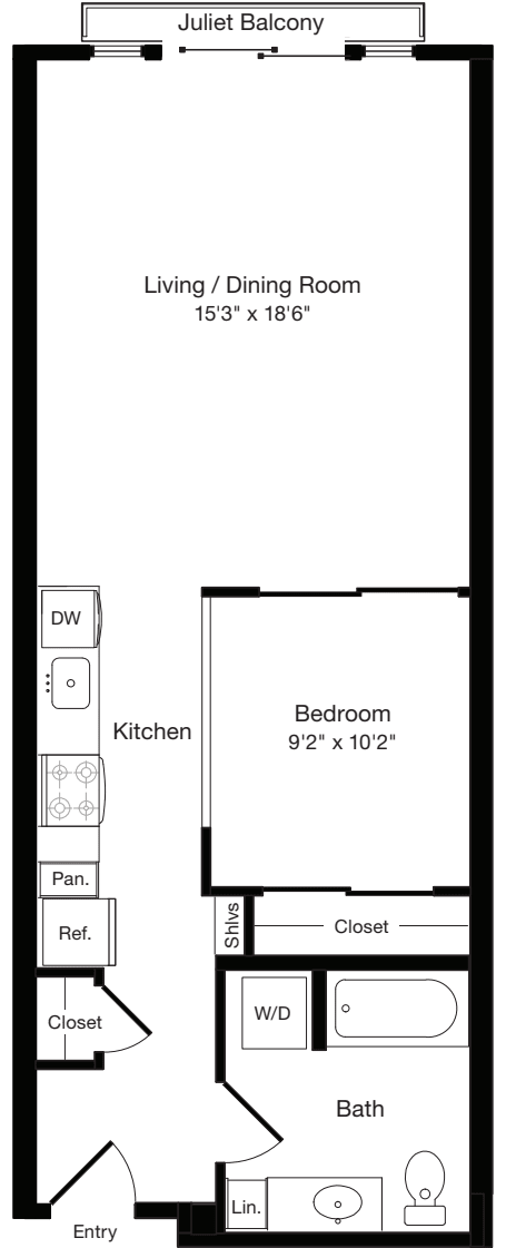 O2a East- Floors 3-6 floor plan