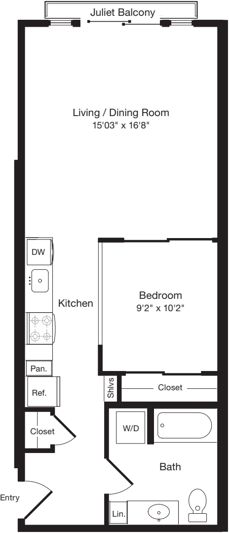 O2 East- Floors 3-6 floor plan