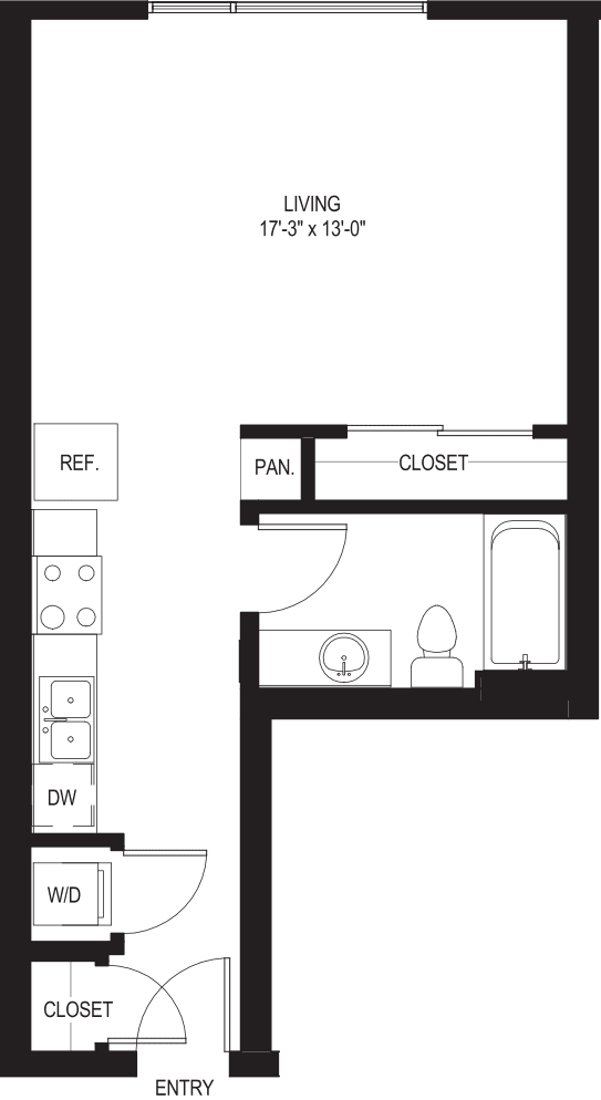 Studio S1 floor plan