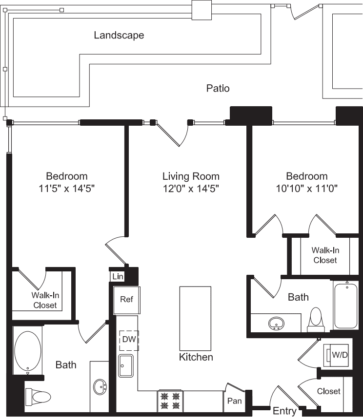 Two Bed B5 floor plan