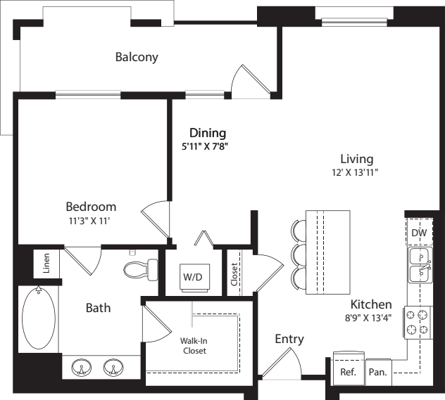 1 Bed- E05 floor plan