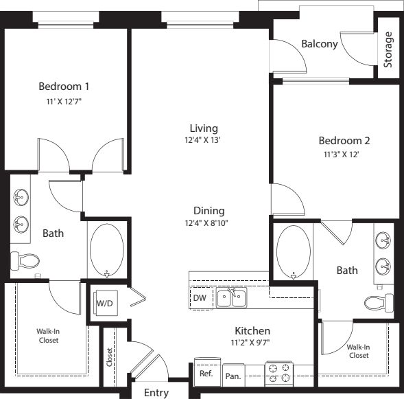 2 Bed- E03 floor plan