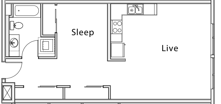 Studio L floor plan