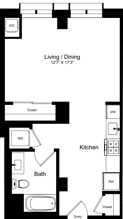 Studio D floor plan