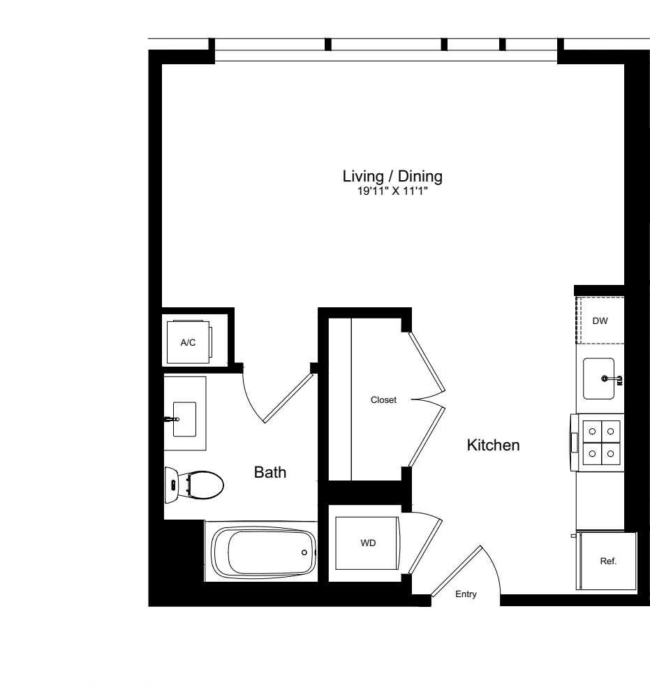 Studio M floor plan